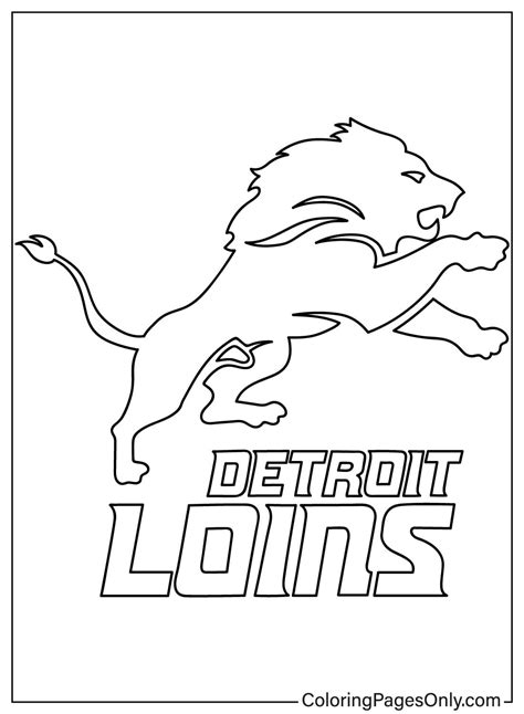 Detroit Lions 2023 Printable Coloring Pages