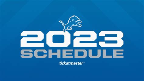 Detroit Lions 2023 Regular Season Schedule