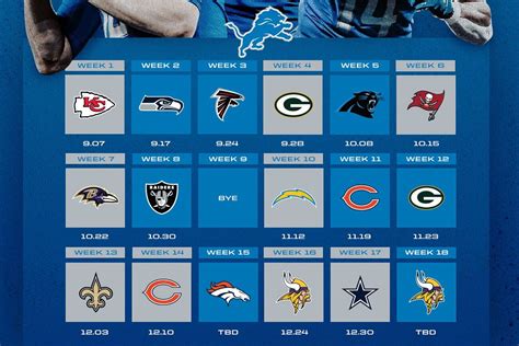 Detroit Lions 2023 Schedule Crafts