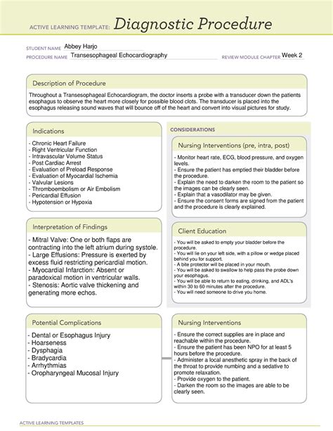 Diagnostic Procedure ATI Template Guide Image 4