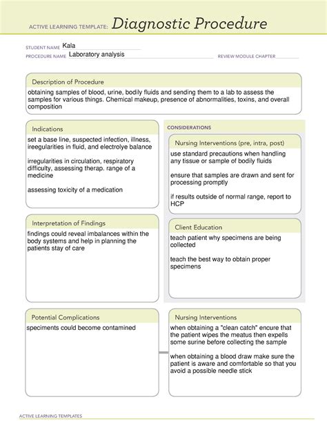 Diagnostic Procedures in Nursing