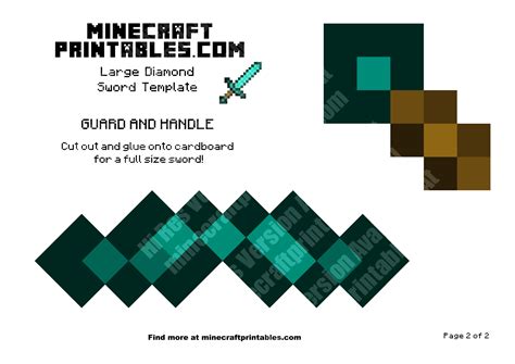 Diamond Sword Printable