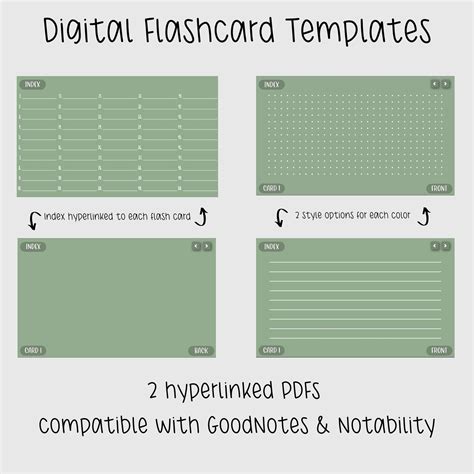 Digital Index Card Template