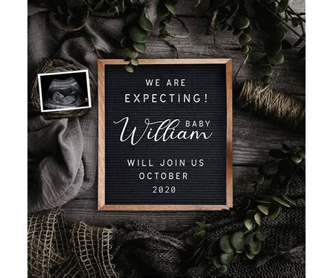 Digital Pregnancy Announcement Template 1