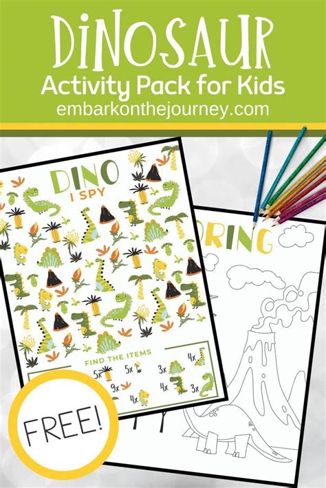 Dinosaurs Printable Packs for Kids Fun Learning