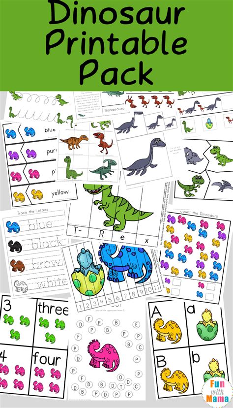 Dinosaurs Printable Packs for Kids Classroom Resources