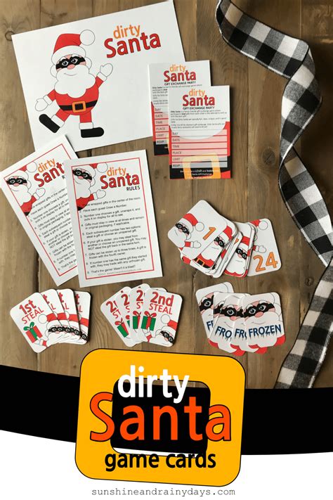 Dirty Santa Game Rules and Free Printable Guide