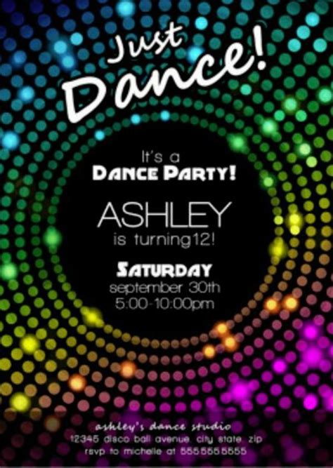 Disco Party Invitation Template Design Ideas