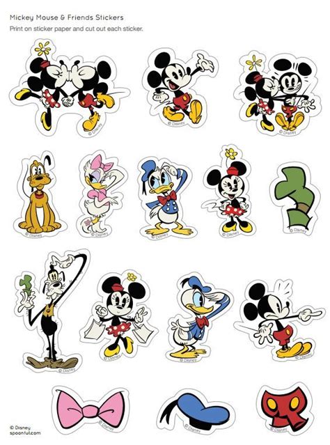 Disney printable stickers for paper crafts