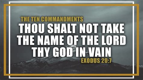 Do Not Take the Name of God Printable