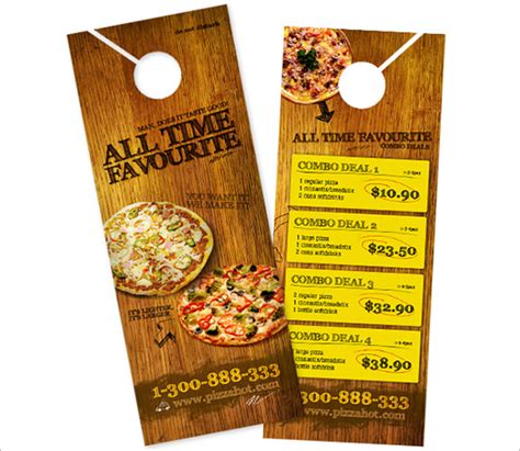 Door Hanger PSD Templates For Restaurants