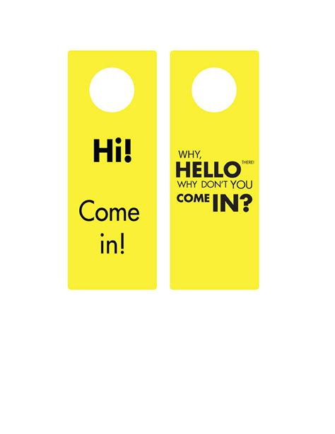 Door Hanger Template Example 10