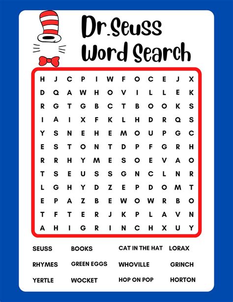 Dr. Seuss Word Searches