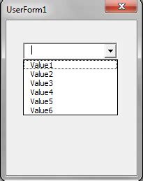 Creating a Drop-Down Box with VBA