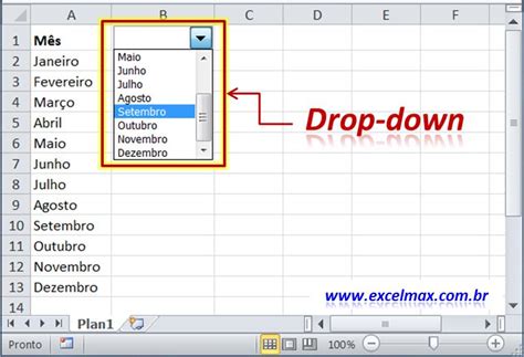 Drop Down List Excel Formula