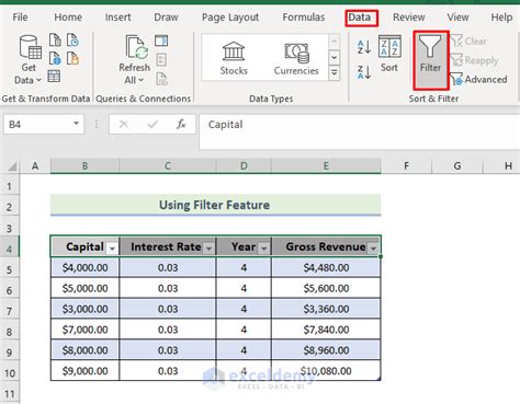 Dropdown Arrow in Excel Example 6