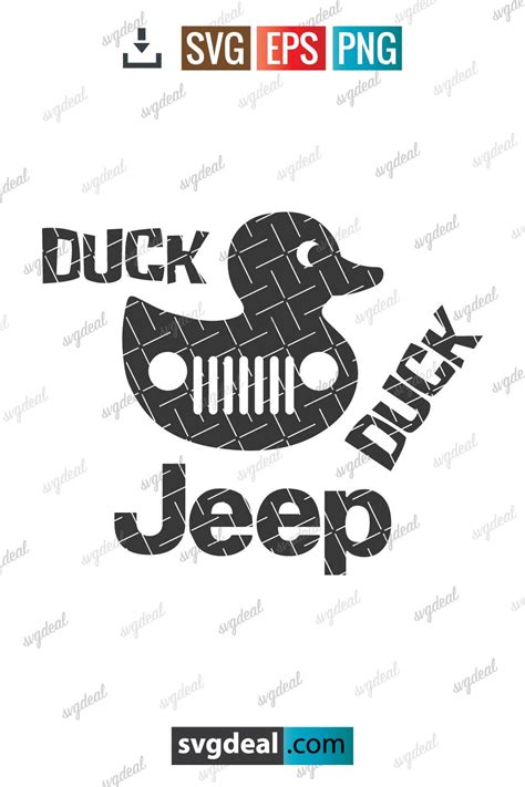 Duck Duck Jeep Template PNG