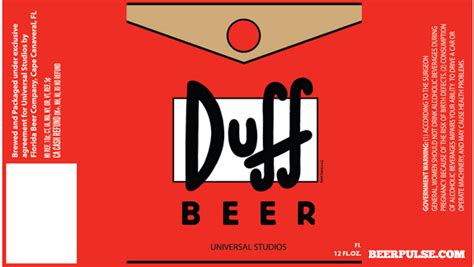 Duff Beer Label Benefits