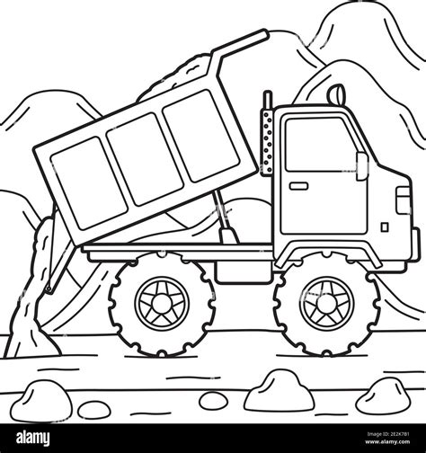 Dump Truck Coloring Page 1