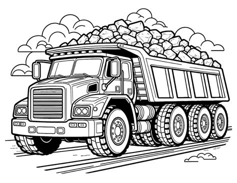 Dump Truck Coloring Page 10