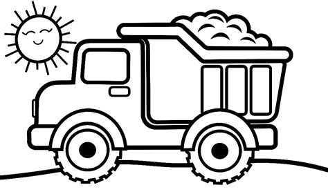 Dump Truck Coloring Pages for Kids