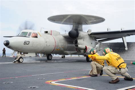 E-2C Hawkeye Landing on Aircraft Carrier