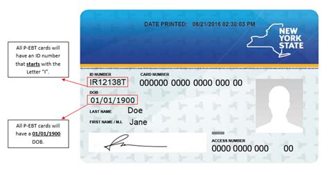 EBT Card Example