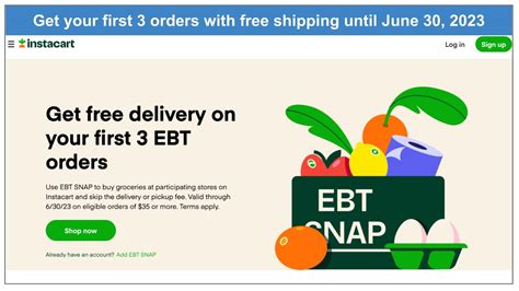 EBT online ordering at Kroger