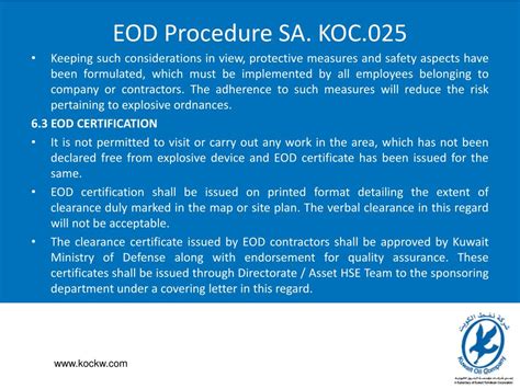 EOD Procedures