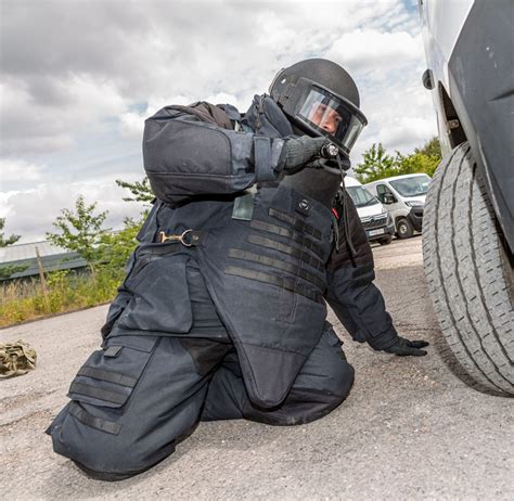 EOD suit and helmet