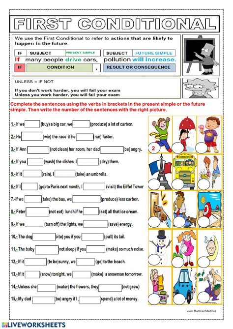 ESL Printable Grammar Worksheets for Conditional Sentences