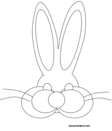 Easter Bunny Ears Coloring Templates