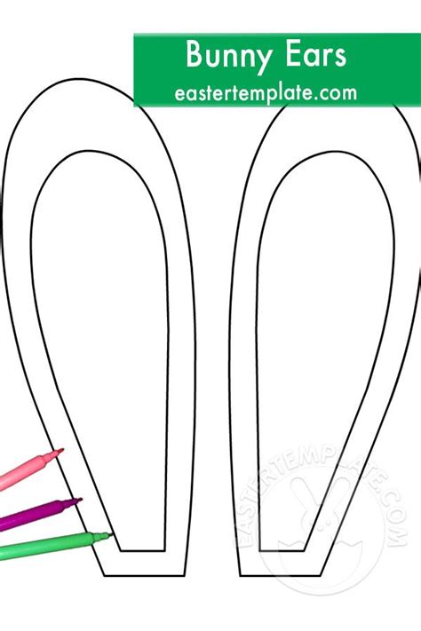 Easter Bunny Ears Template for Kids