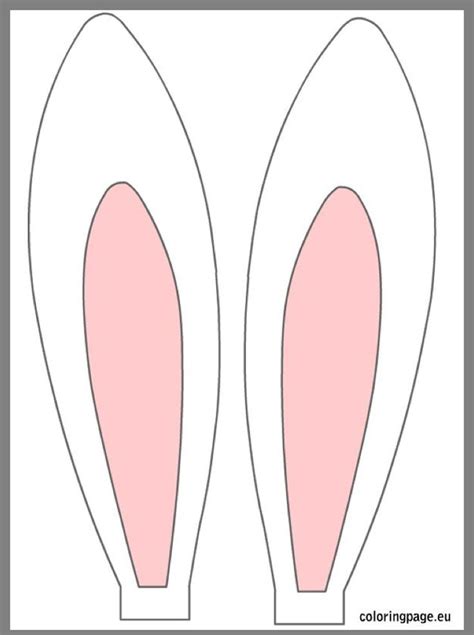 Easter Bunny Ears Template Printable