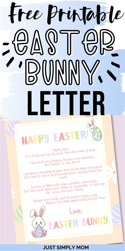 Benefits of Easter Bunny Letter Template