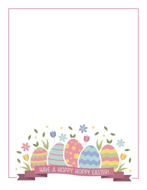 Easter Bunny Letter Template Design