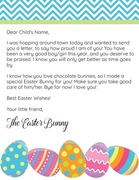 Free Printable Easter Bunny Letters For Kids