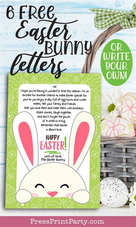 Easter Bunny Letter for Kids