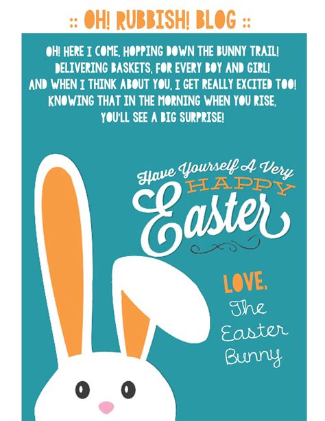 Easter Bunny Letter Ideas for Kids