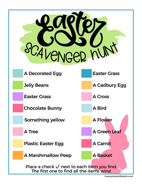 Easter Scavenger Hunt Activities