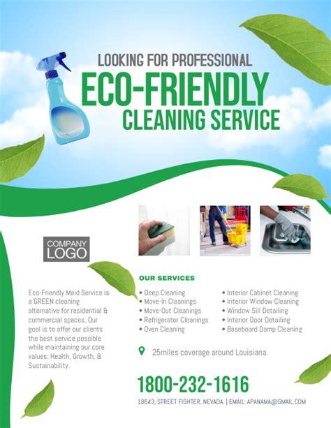 Eco-Friendly Cleaning Company Flyer