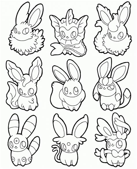 Eevee Coloring Page