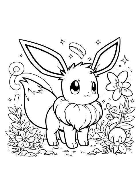 Eevee coloring book page