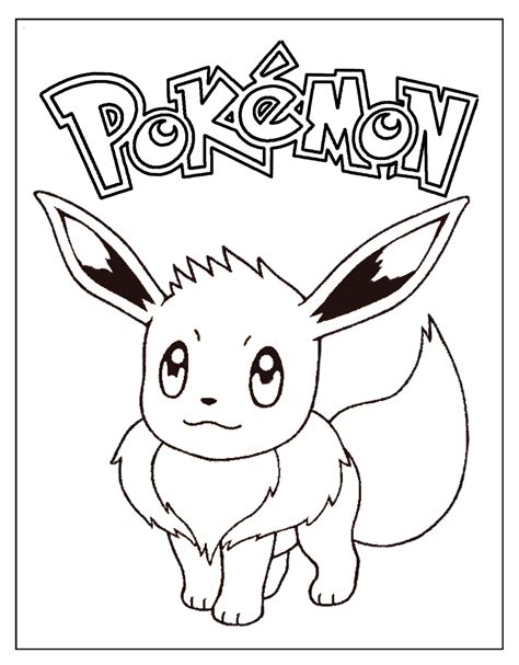 Eevee coloring page for print