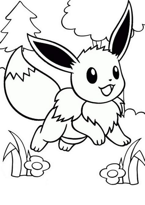 Eevee coloring page to print