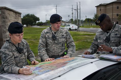 Eglin Security Forces personnel guarding the base perimeter