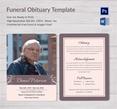 Eldorado Obituary Formats