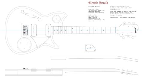 Electric Herald Guitar Template 1