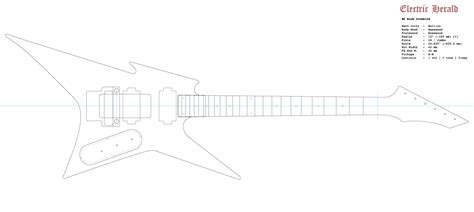 Electric Herald Guitar Template 10