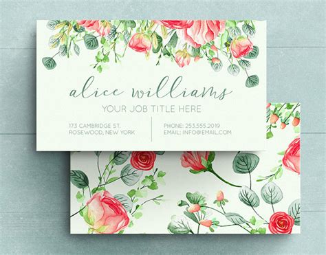 Elegant Floral Business Cards